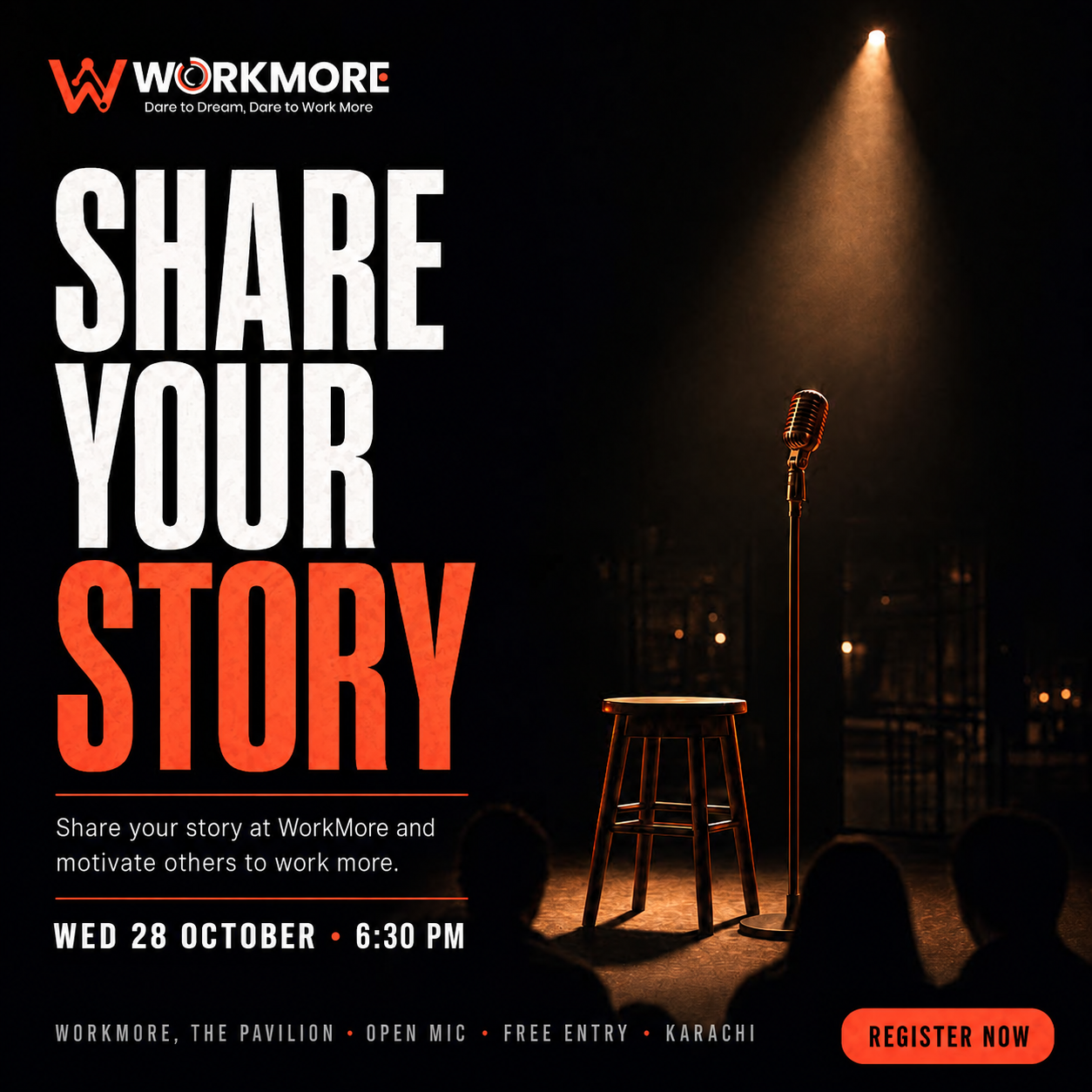 Share Your Story at WorkMore poster